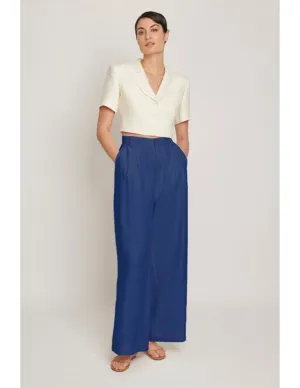 Ash Pant - Linen - Navy