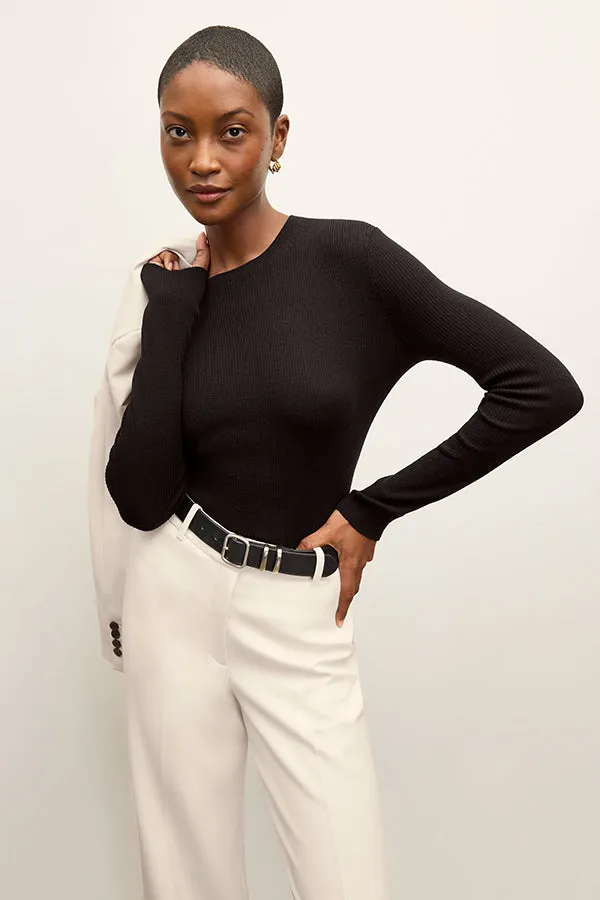Beck Sweater - Ribbed Merino  :: Black