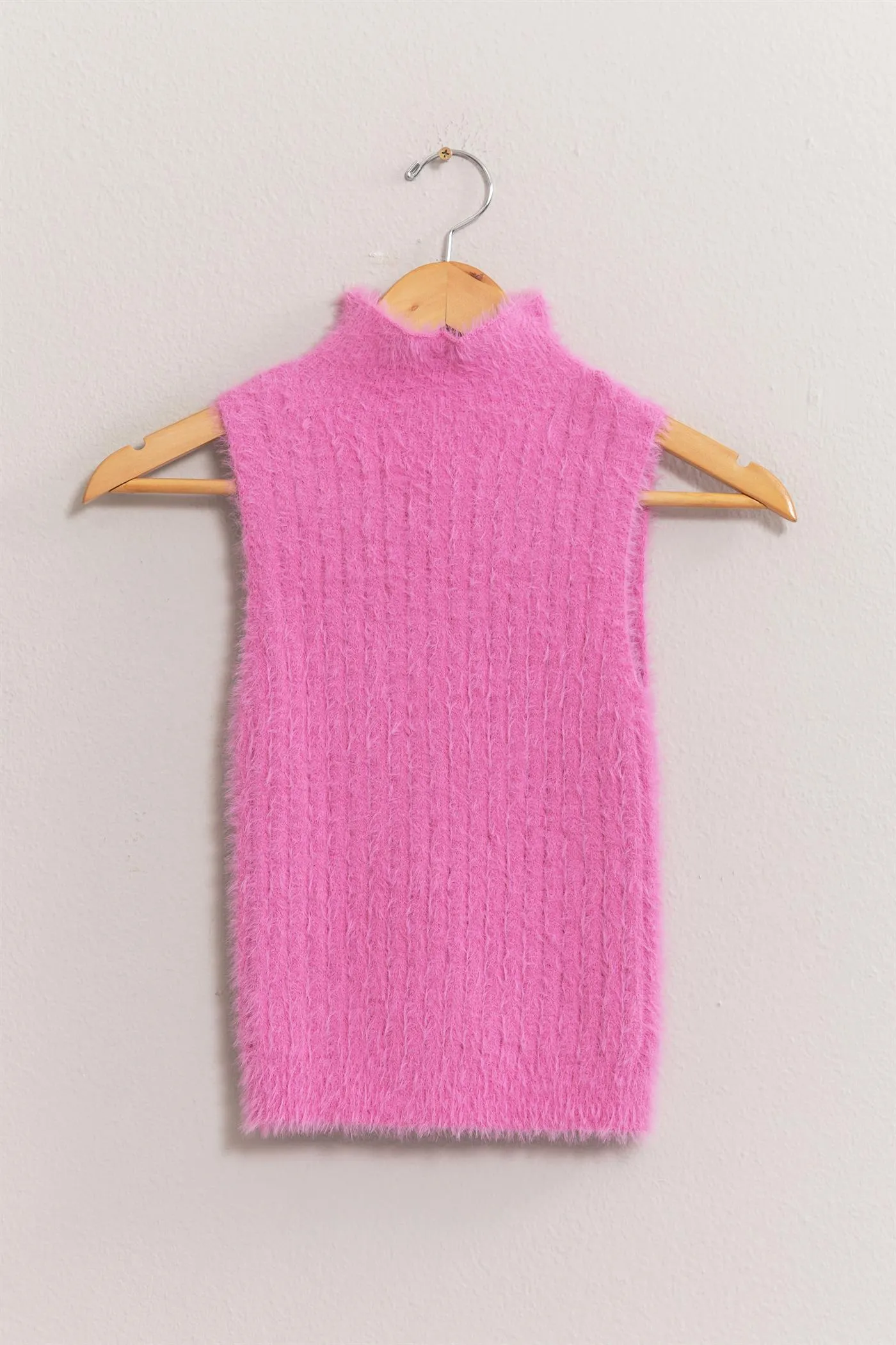 DZ24F139-High Neck Sleeveless Knit Top