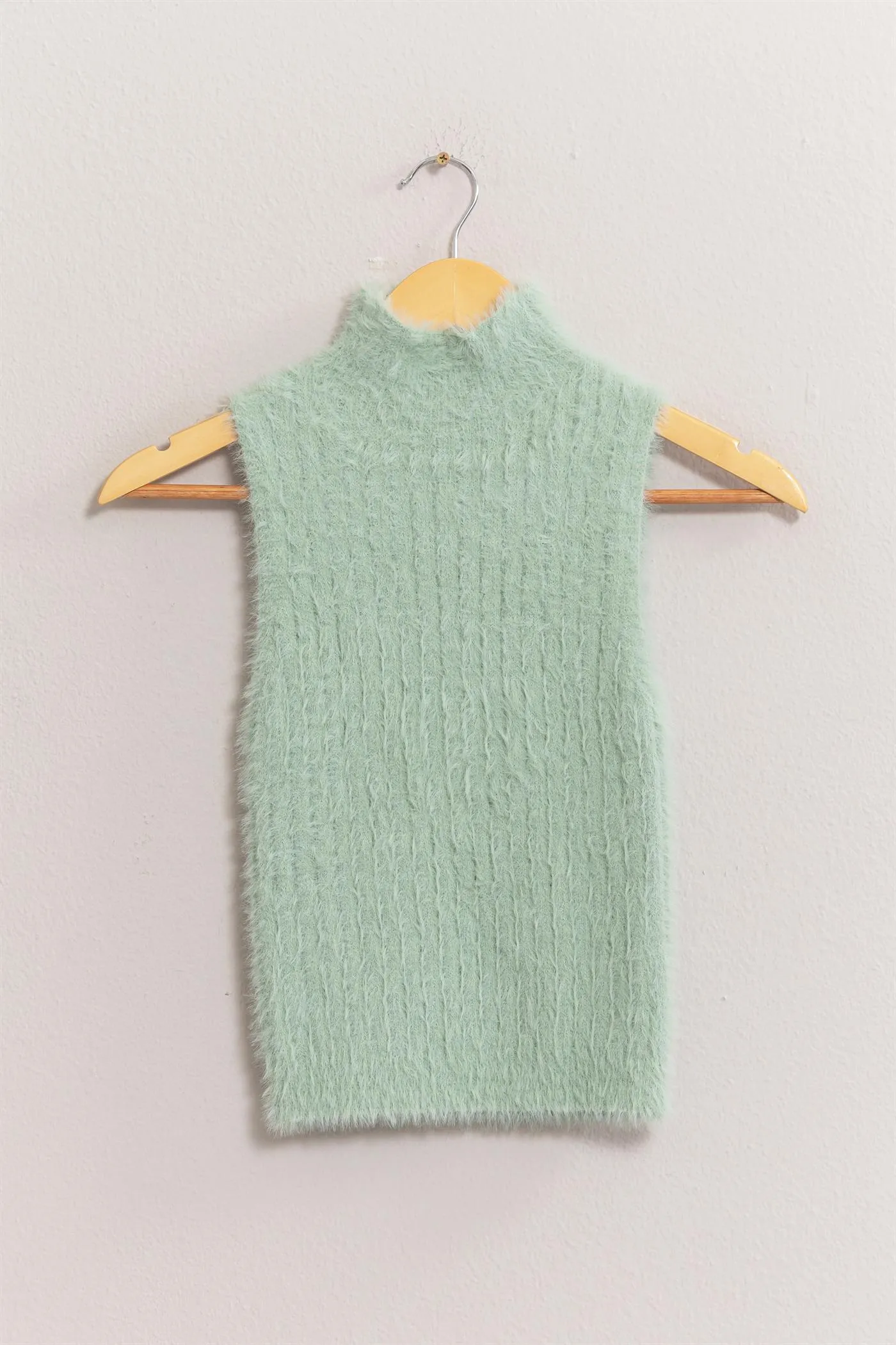 DZ24F139-High Neck Sleeveless Knit Top