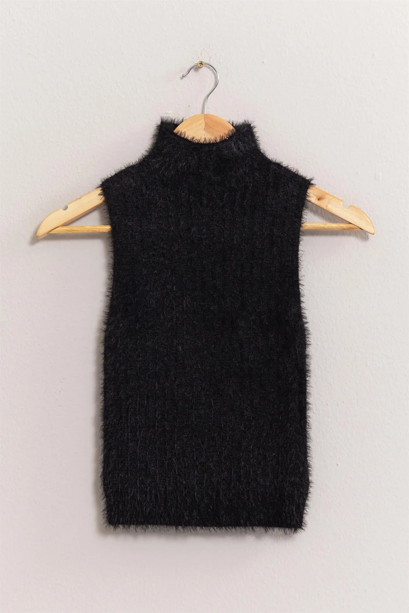 DZ24F139-High Neck Sleeveless Knit Top