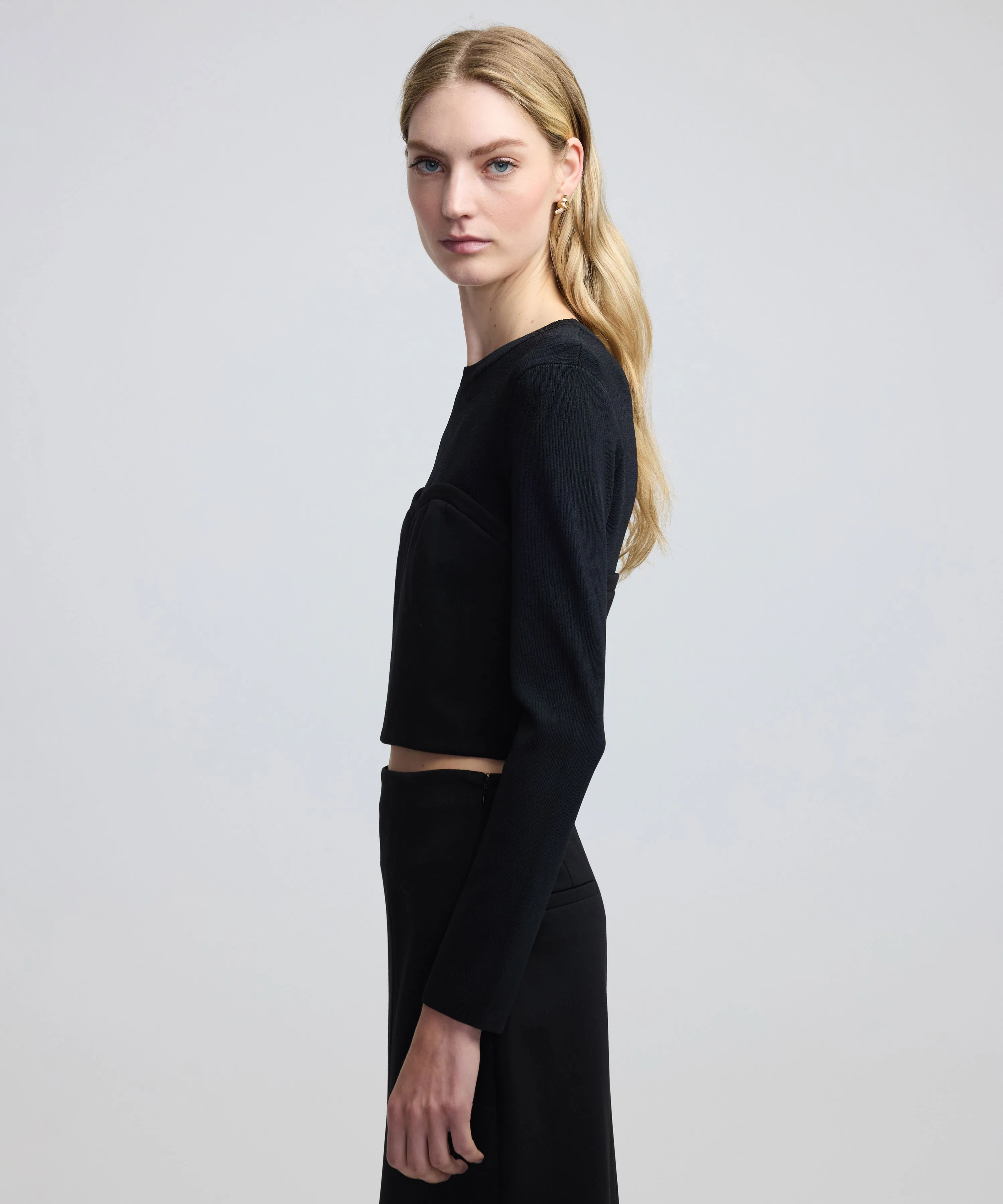Ipekyol Knitted Mix Blouse Black