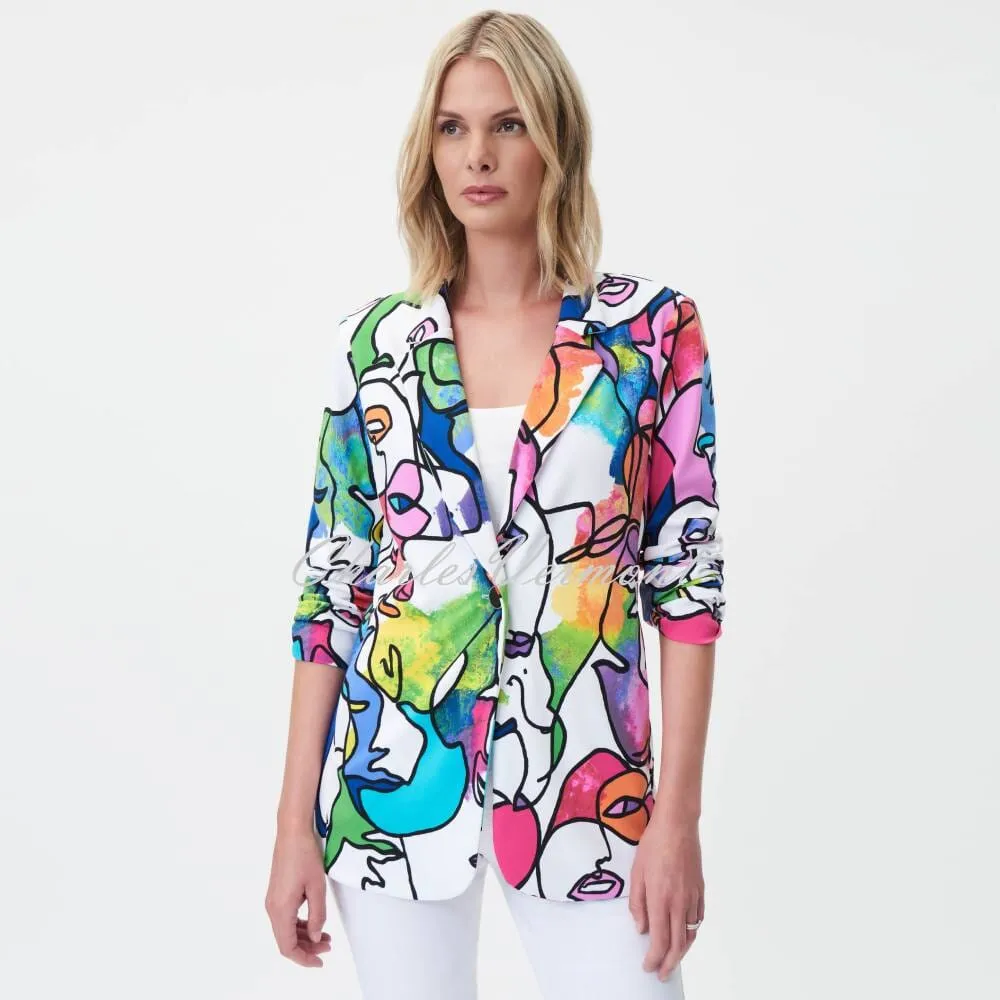 Joseph Ribkoff Face Print Blazer Jacket - Style 232228