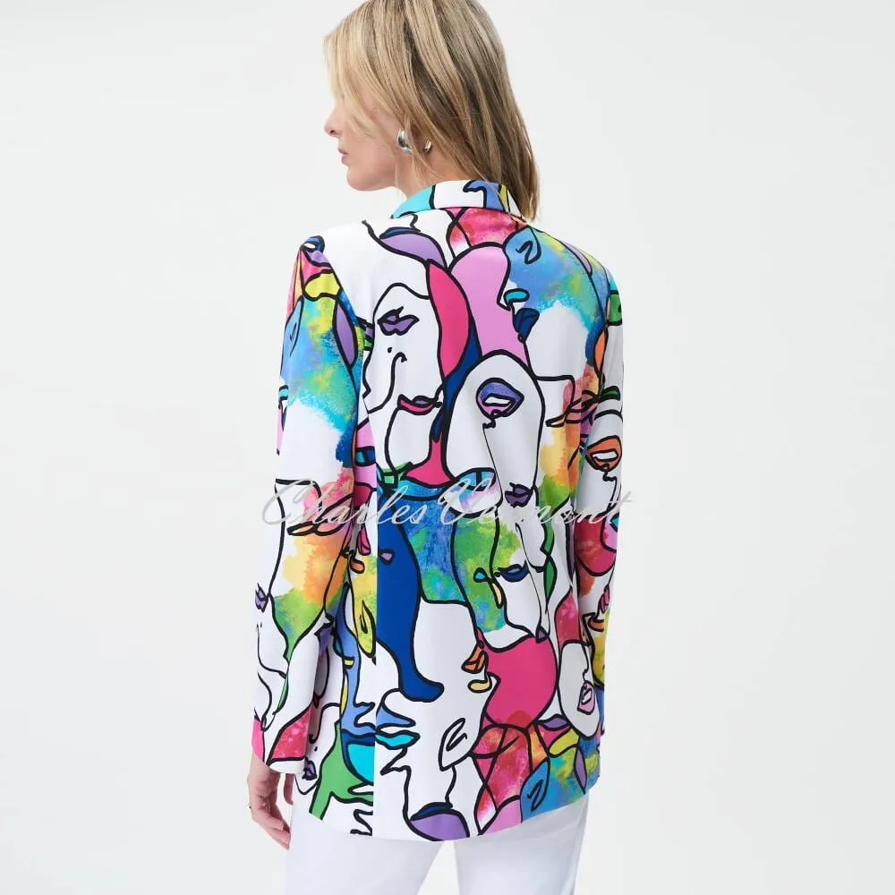 Joseph Ribkoff Face Print Blazer Jacket - Style 232228