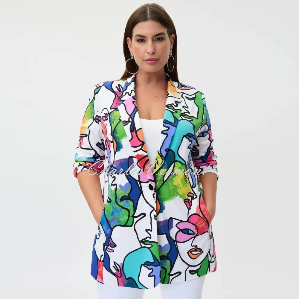 Joseph Ribkoff Face Print Blazer Jacket - Style 232228