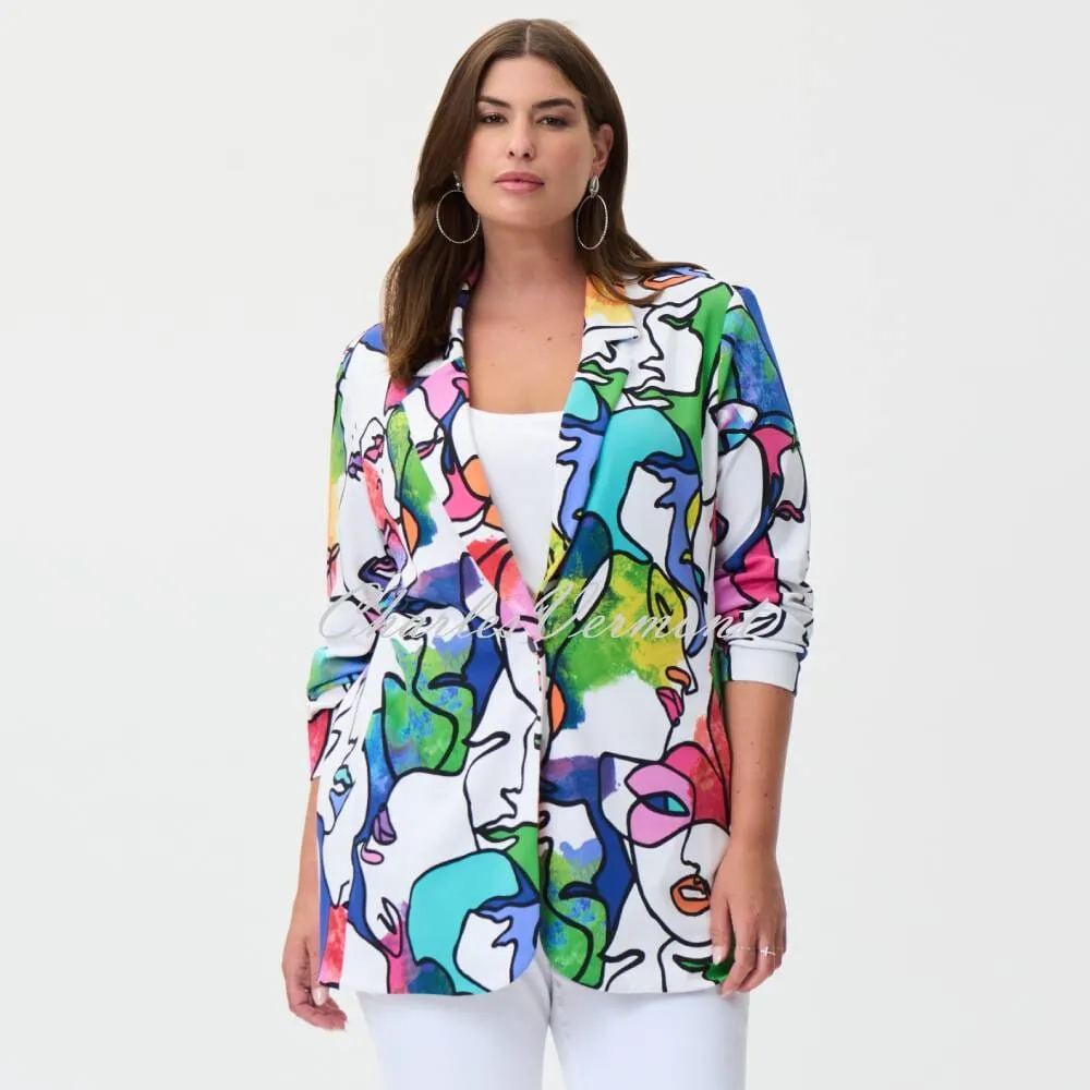 Joseph Ribkoff Face Print Blazer Jacket - Style 232228