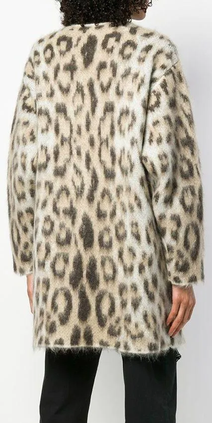 Leopard Print V-Neck Cardigan