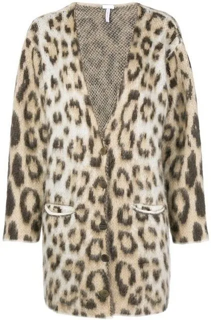Leopard Print V-Neck Cardigan