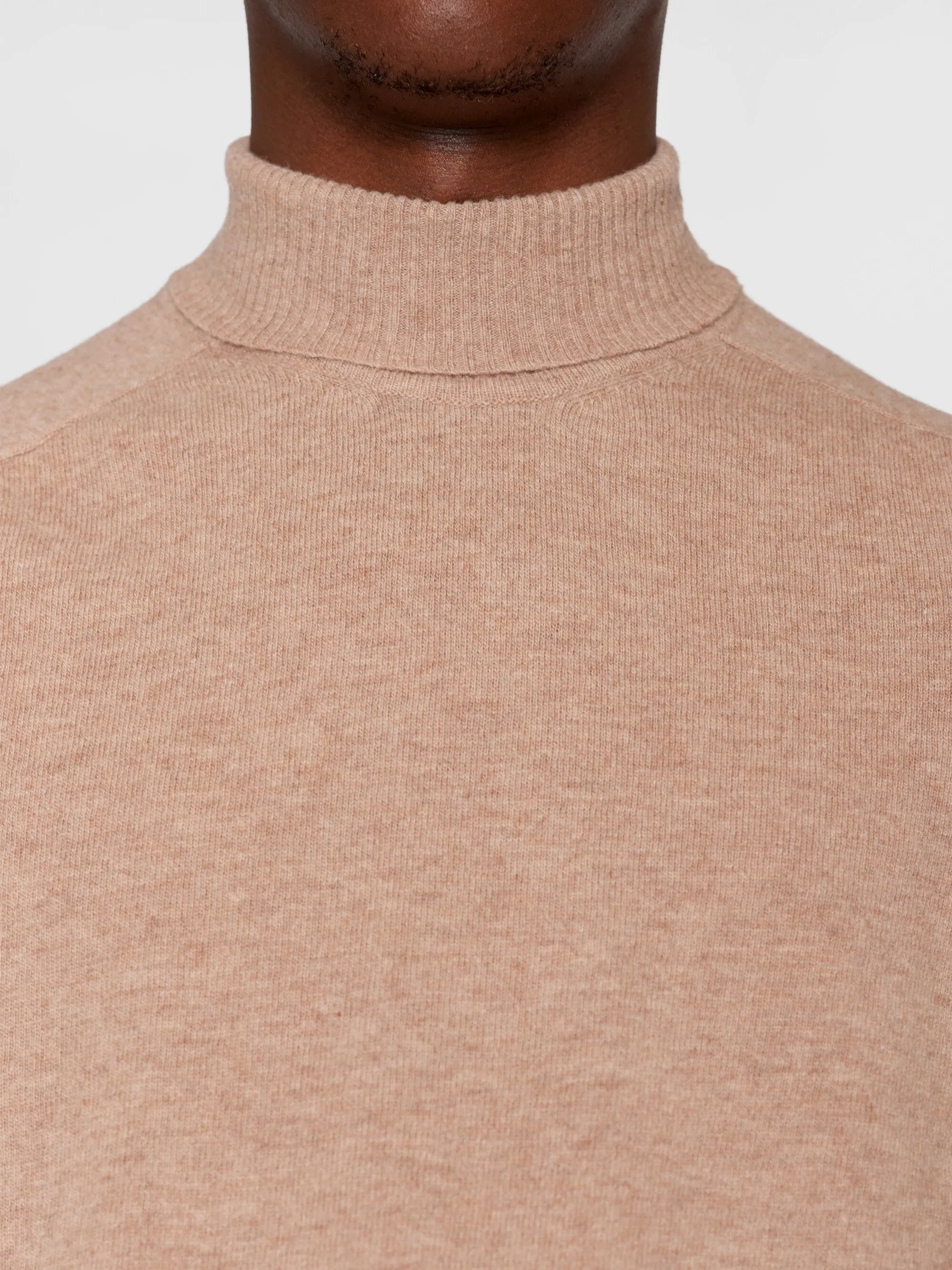 Roll neck knit - Kelp melange