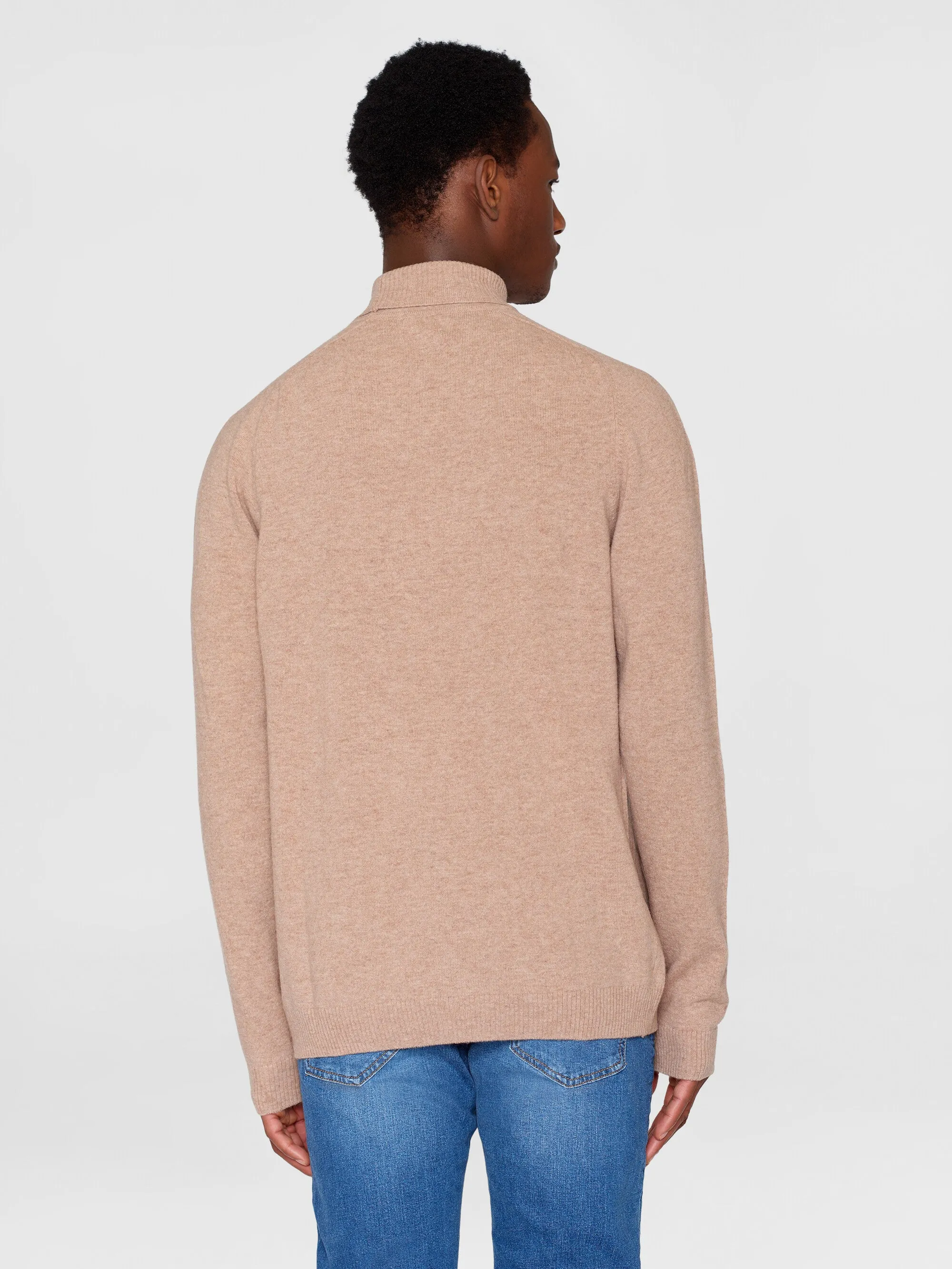 Roll neck knit - Kelp melange