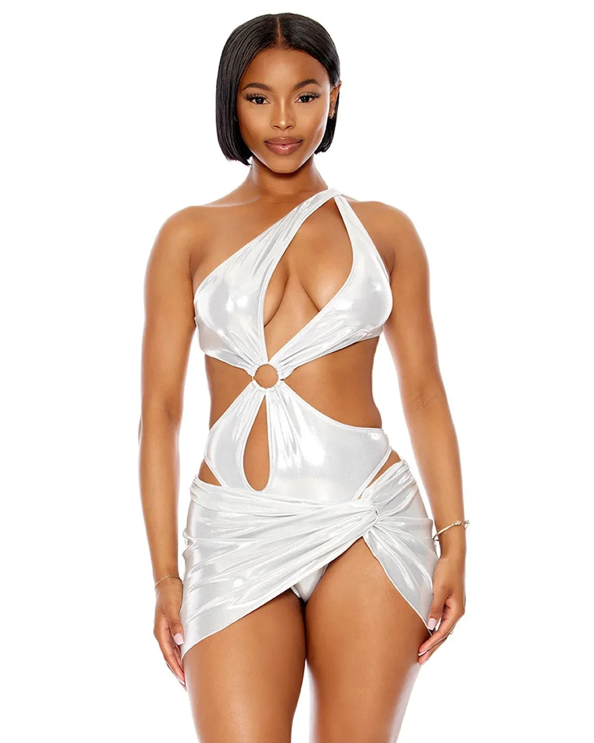 Silver Cover Me Sarong Skirt