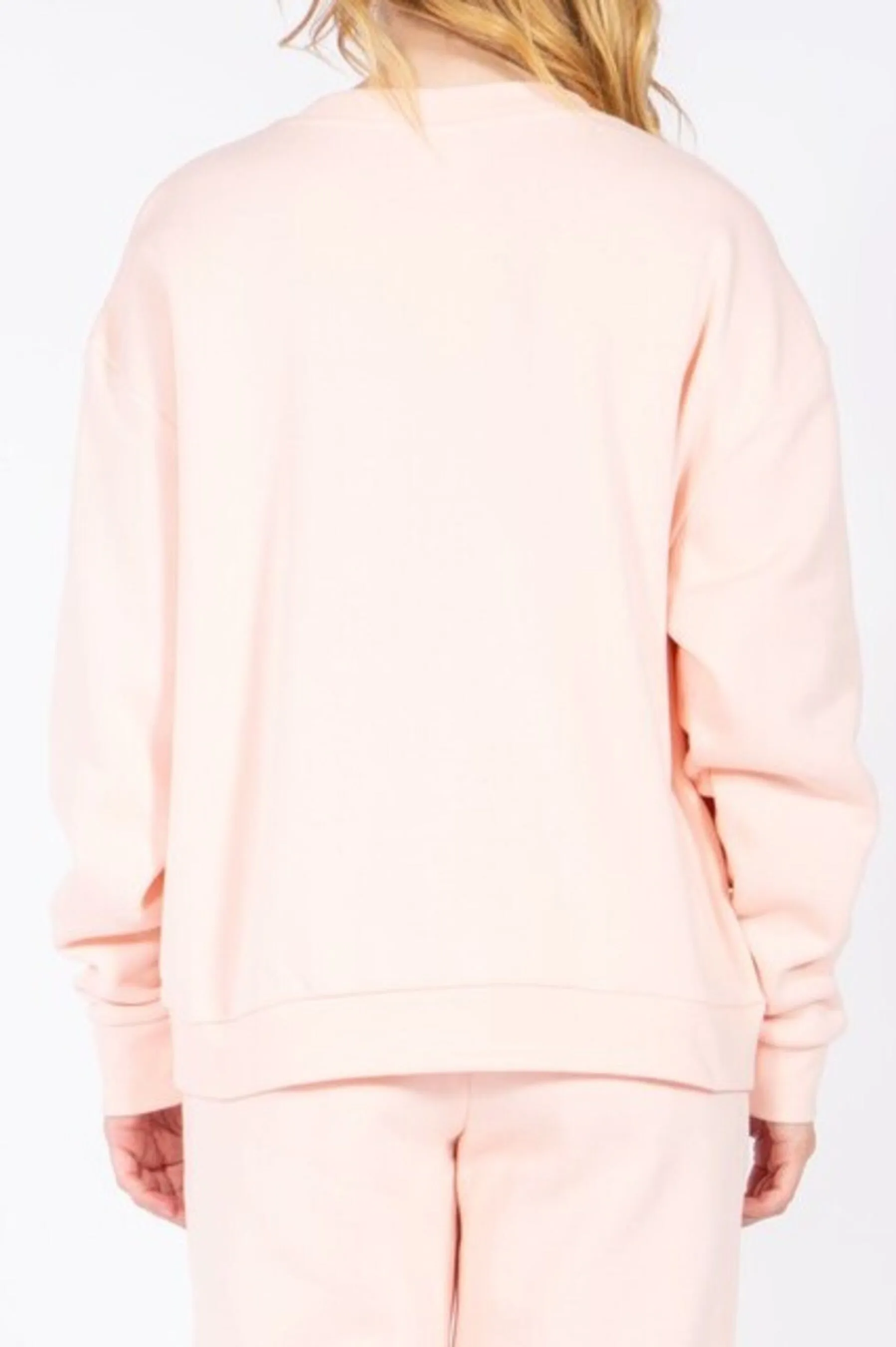 Women's Oversized Crewneck Fleece Pullover Sweatshirt